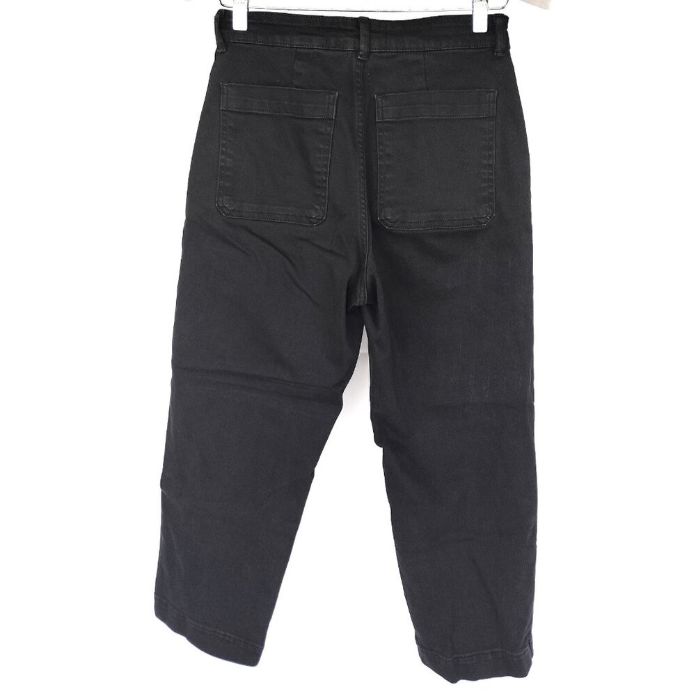 Everlane Women's Size 6 Regular Black The Straight Leg Crop Jeans - Picture 2 of 9